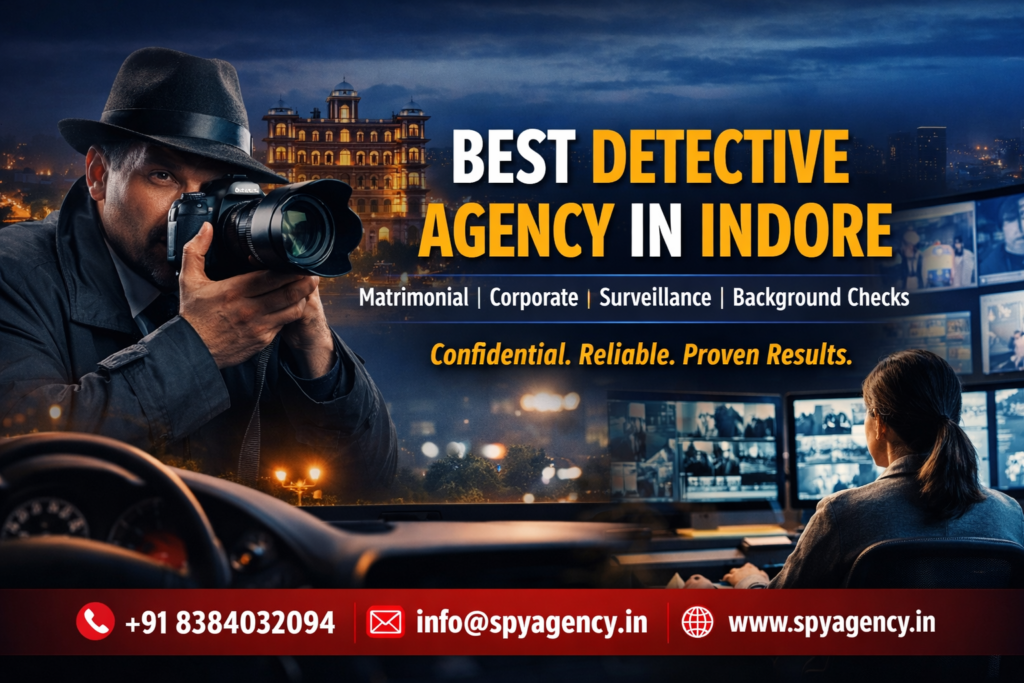 Our team consists of trained field investigators, surveillance specialists, and intelligence analysts who work together to deliver accurate results within committed timelines. This commitment to excellence makes us the Best Detective Agency in Indore for personal and corporate investigations.