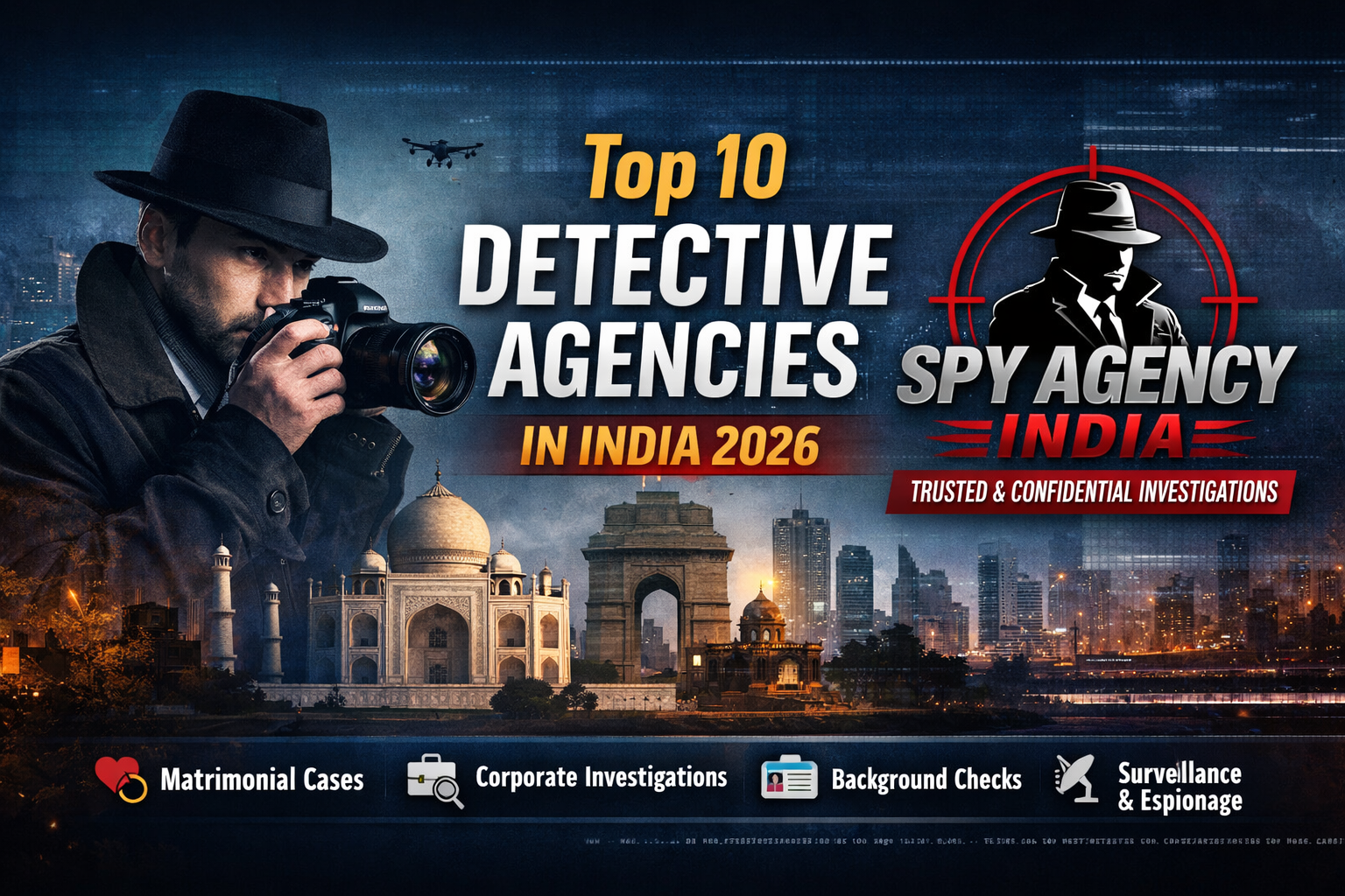 Top 10 Detective Agencies in India 2026 – Why Spy Agency India Leads Private Investigation Services Nationwide
